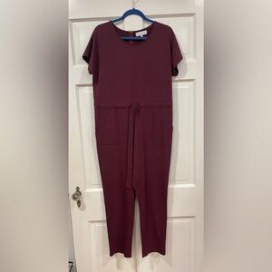 Piper & Scoot Bianca Cinch Jumpsuit in Plum - Medium